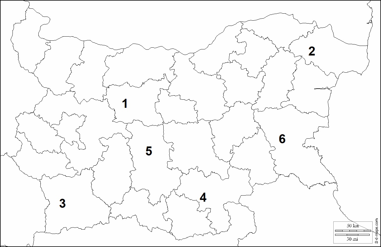 Коя област е означена с цифра 5