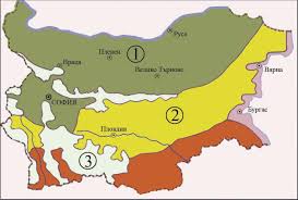 Коя климатична област е отбелязана с цифра 2