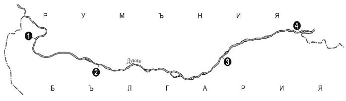 Коя фериботна връзка е изобразена с цифра 3 на картосхемата